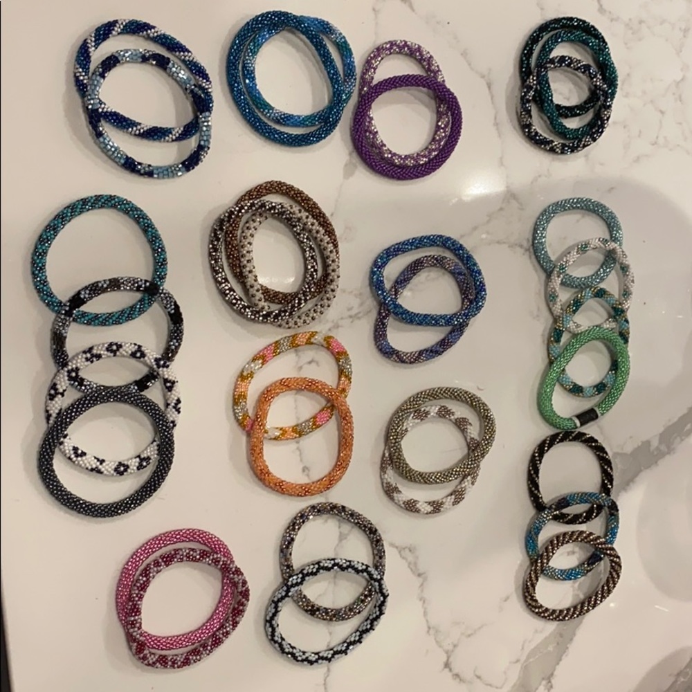 Lily and Laura bracelets made in Nepal!